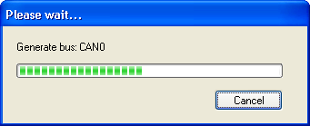 Waiting dialog during generating a database