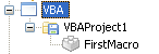 VBA macro in the treeview