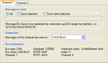 Replay settings for CAN